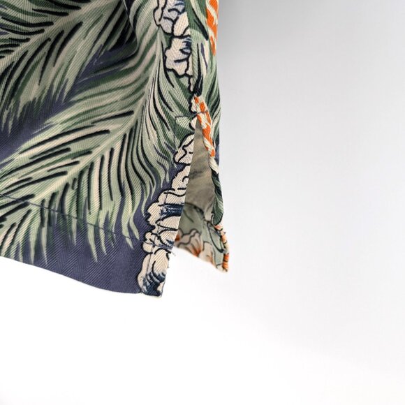 TOMMY BAHAMA Shirt Men's L Multicolor Floral Palm Tree Silk Hawaiian Loop Collar - Picture 8 of 15